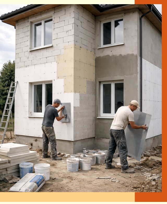 Утепление дома из газобетона в Калининграде от 4250 руб./м² — заказать у ТепломастерКлн