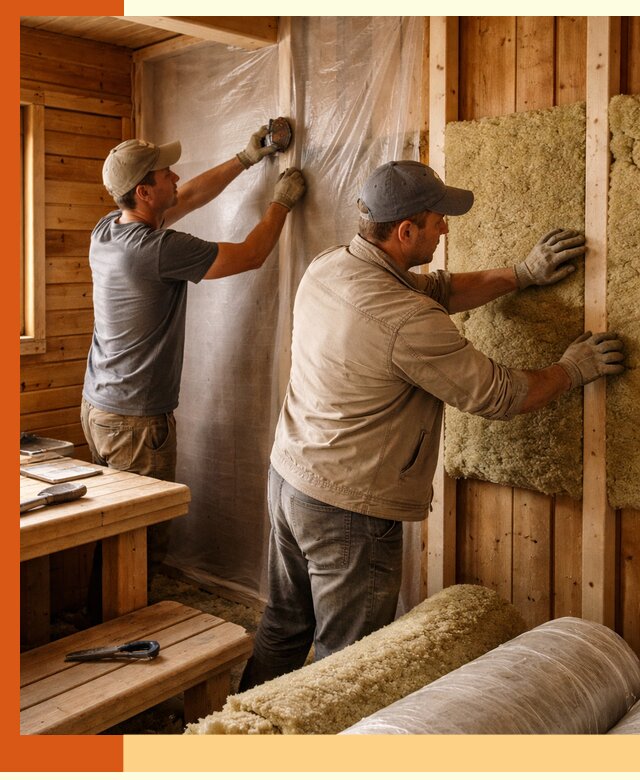 Утепление бани изнутри в Калининграде качественно и недорого